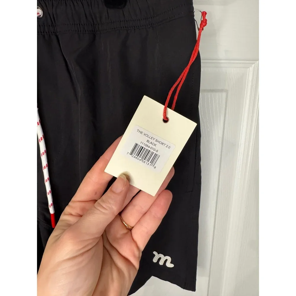 Manana Surfing Co The Volley Short 2.0 Black Swim Trunks Mens Small NWT